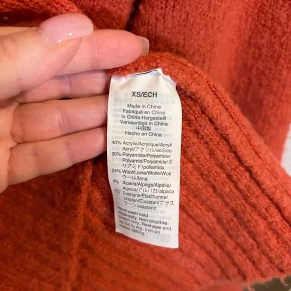 Madewell Fulton Wool Blend Pullover Sweater Cozy Fall Winter XS - Picture 4 of 5